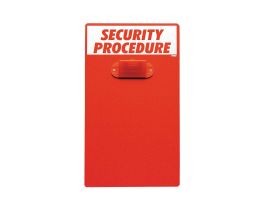 Security Procedure Clipboard, Red