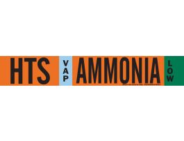 HTS VAP AMMONIA LOW Pipe Marker, 2.25" H x 14" W, Fits Pipes 2.5" Dia. Thru 7.875" Dia.