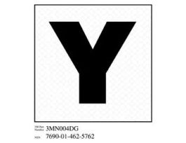 3M™ Diamond Grade™ Damage Control Sign 3MN004DG, "Yoke", 4 in x 4 in, 10/Package
