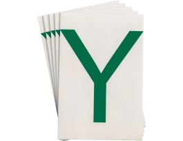 ToughStripe® Floor Marking Polyester 8 in Label Letter Y Green 20/PK