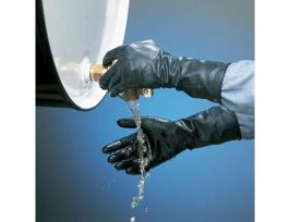 North Butyl™ Gloves, Chemical Resistant, Rough Grip, 13 mil, 11in, Black, MD
