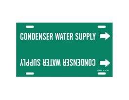 Condenser Water Supply Pipe Marker, 8" H x 16" W, Fits Pipes 6" Dia. Thru 7.875" Dia.