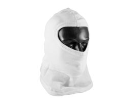 100% Nomex Hood w/ Bib, Full Face Coverage, Double Layer, White, OSFM