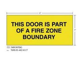 3M™ Diamond Grade™ Fire Fighting Sign 3MN307DG, "THIS…BOUNDARY", 7 in x 3 in, 10/Package