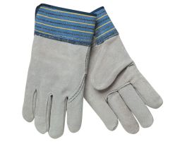 GLOVES LEATHER FULL BACK CUFF DZ 1PR