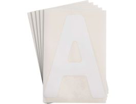 ToughStripe® Floor Marking Polyester 8 in Label Letter A White 20/PK