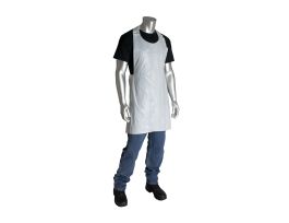 Aprons, White Polyethylene, 1mil Light Weight Embossed, 24in.x42in.