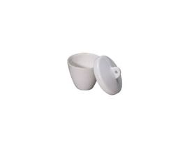 High-Form Crucible with Cover, Porcelain; 15 mL