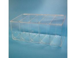 DISPENSER GLOVE 5SLOT-LID ACRY