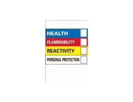 Vinyl Hazardous Materials Warning Label, 4"w X 6"h
