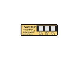 Irreversible Thermostrip Disinfection Indicator, 150-170F/65-77C; 16/Pk