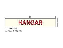 3M™ Photoluminescent Film 6900, Shipboard Sign 3MN136PL, 12 in x 4 in, HANGAR, 10/Package