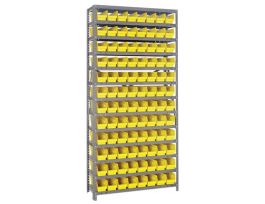 18INX36INX75IN 96 YELLOW BINS 4IN BIN