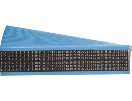 Consecutive Numbers  Wire Markers Vinyl Cloth, 1 to 33 White on Black 825 Total