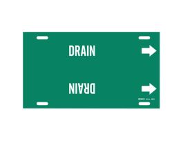 Drain Pipe Marker, 8" H x 16" W, Fits Pipes 6" Dia. Thru 7.875" Dia.