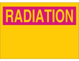Blank RADIATION Sign, 7" H x 10" W x 0.06" D, Polystyrene