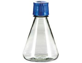 Flat-Base Sterile Erlenmeyer Shaker Flask, 1000 mL, PP, packs of 6, 24/CS