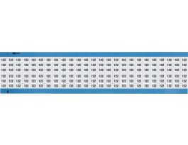 Numerical Wire Markers Repositionable Vinyl 0.75in H Legend: 122, 1250 Total
