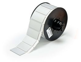 B30 Series Raised Profile Rectangular Labels 1 in H x 2 in W Silver 300/RL