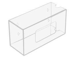 BOX HOLDER SINGLE GLOVE CLEAR 10X6X4 IN