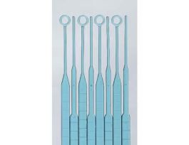 Inoculating needle/loop, 10-L cap, 4-mm ID loop x 7-3/4"L, blue