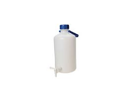 Heavy-Walled HDPE Carboy w/ Spigot, narrow mouth, 25 L