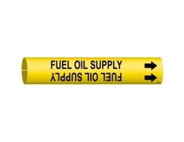 Fuel Oil Supply Pipe Marker, 2.8125" H x 2.8125" W, Fits Pipes 4" Dia. Thru 6" Dia.