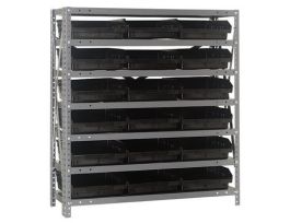 12INX36INX39IN 18 BLACK BINS 4IN BIN
