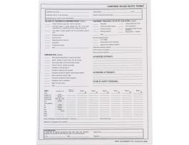 Confined Space Entry Permit - 20# Bond Paper, Pad of 25 Each