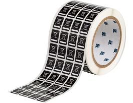 WEEE Labels, 0.8" H x 0.6" W, Roll of 5000 Labels, White on Black