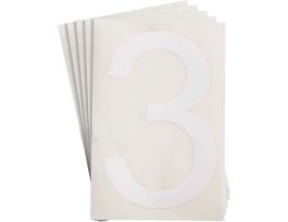 ToughStripe® Floor Marking Polyester 8 in Label Number 3 White 20/PK