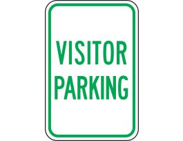 Designated Parking Sign, Visitor Parking (Grn/Wht), 18" x 12", Engineer-Grade Prismatic, EA
