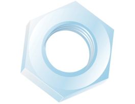 Lock Nut for 1/4-28 Flangeless Fittings, White Acetal; 1/EA