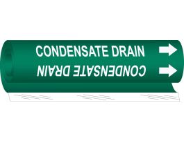 Condensate Drain Pipe Marker, 8" H x 5" W, Fits Pipes 0.5" Dia. Thru 1.375" Dia.