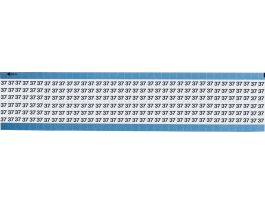 Numerical Wire Markers Permanent Adhesive Vinyl 0.75 in H Legend: 37, 1800 Total