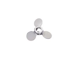 316 Stainless Steel three-blade propeller, 2" dia x 3/8" bore dia
