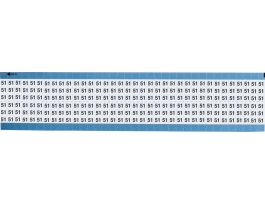 Numerical Wire Markers Permanent Adhesive Vinyl 0.75 in H Legend: 51, 1800 Total