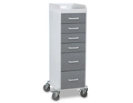 SILVER POLY 6DRWR CART