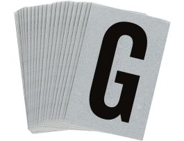 BradyLite 1 in Reflective Numbers Black on Silver, G 25/PK