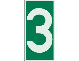 3 Sign, 6" H x 3" W x 0.008" D