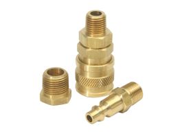 One male and one female coupler, to connect breathing tube to 3/8" I.D. hose, Foster