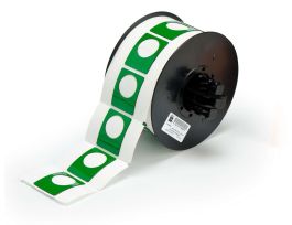 B30 Series Raised Profile Push Button Labels 1.5 in H x 1.2 in W Green 200/RL