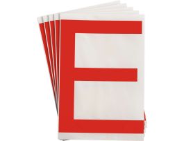 ToughStripe® Floor Marking Polyester 8 in Label Letter E Red 20/PK