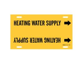 Heating Water Supply Pipe Marker, 10" H x 24" W, Fits Pipes 8" Dia. Thru 9.875" Dia.
