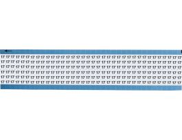 Numerical Wire Markers Permanent Adhesive Vinyl 0.75 in H Legend: 17, 1800 Total