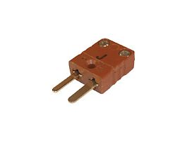 Miniature Type-J Thermocouple Male Connector, 2 Pin SKU 1852714