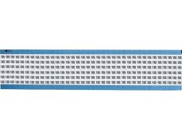 Numerical Wire Markers Perm Adhesive Vinyl 0.75in H Legend: 105, 1250 Total