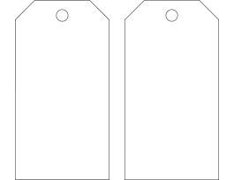 Blank Tags Polyester 5.75 in H x 3 in W White 25/PK