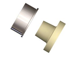 Type-S Ferrule, 1/16" OD tubing, PEEK / SS, flat bottom; 10/pk