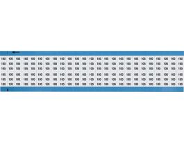 Numerical Wire Markers Repositionable Vinyl 0.75in H Legend: 105, 1250 Total